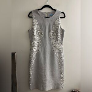 J.McLaughlin sleeveless A-Line Woven Knit Paisley Knee-length Dress size…